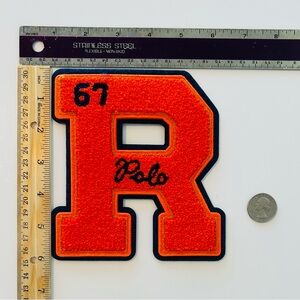 Rare Polo Ralph Lauren Bold Orange Varsity Patch